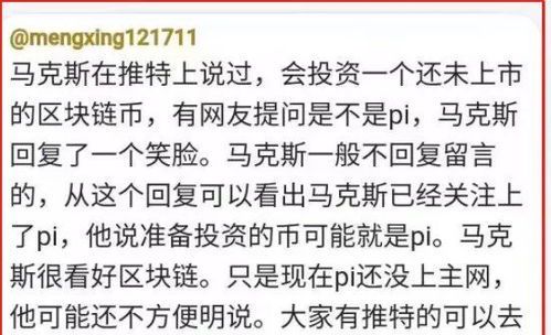 马斯克投资Pi币：真相与未来展望